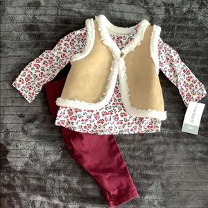 3 Piece baby girl outfit